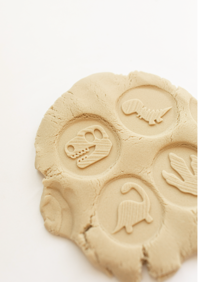 Houten stempels - dino