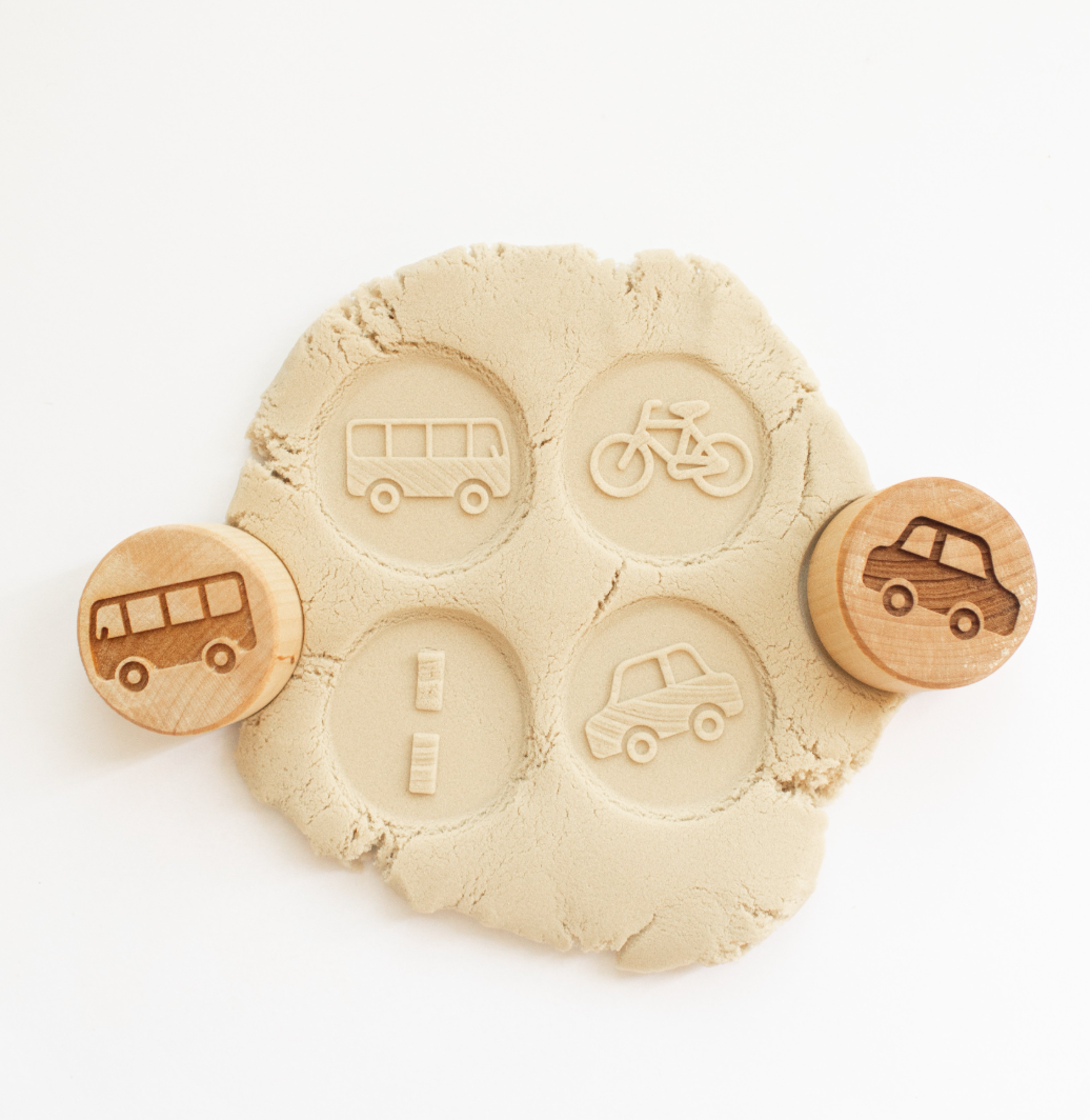 Houten stempels - het verkeer