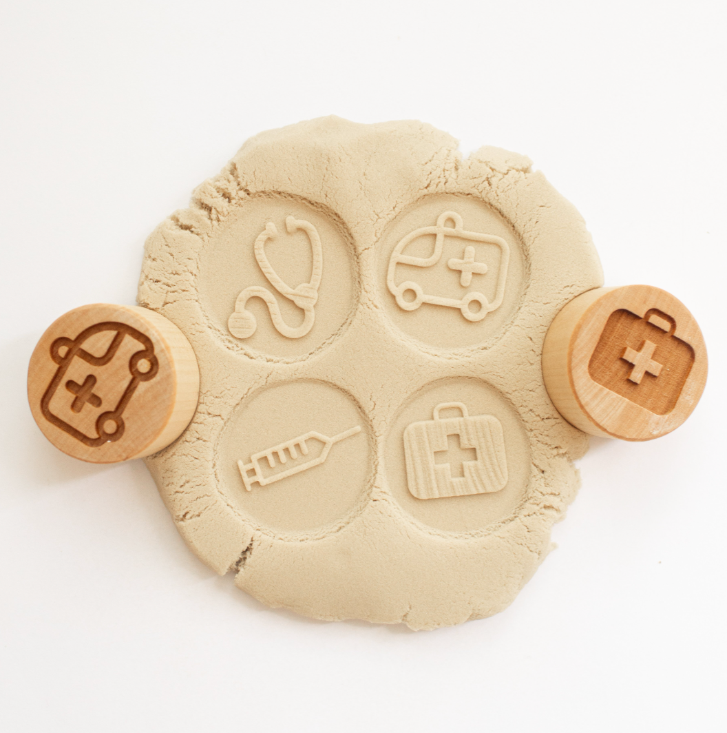 Houten stempels - ziek zijn