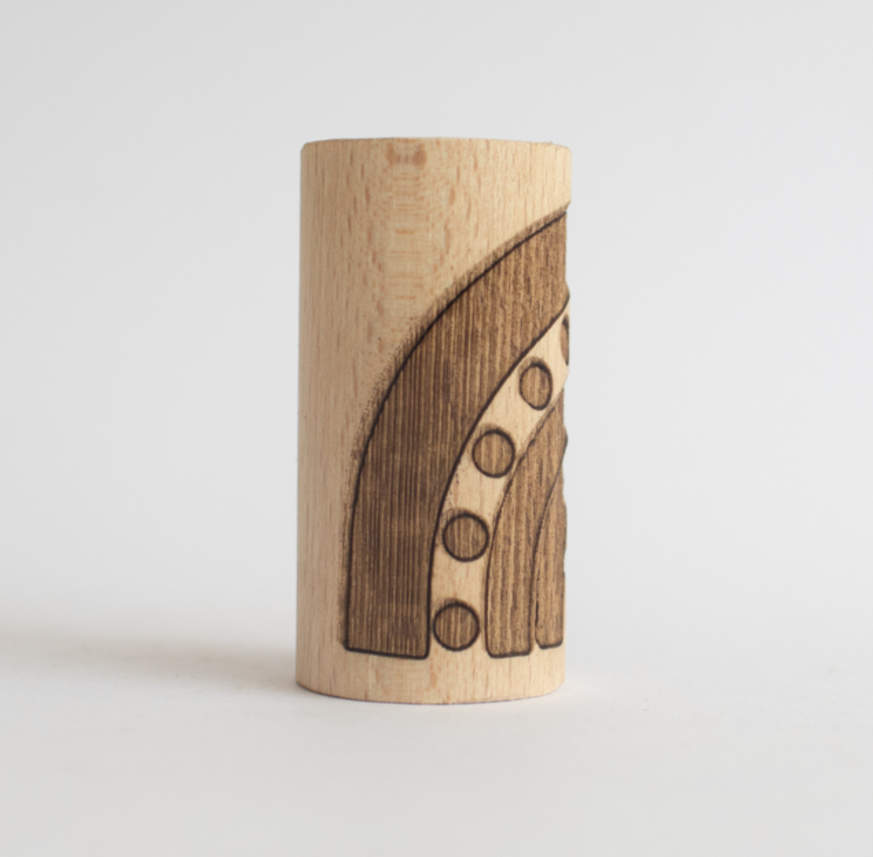 Houten roller - regenboog